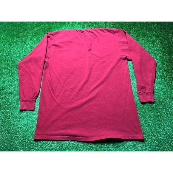 Vintage 90s Towncraft Mens Red Front Pocket Long Sleeve High Neck Tee Size XL - Picture 8 of 8